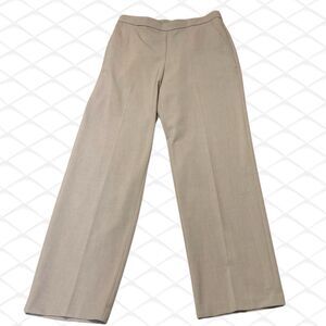 Briggs New York Womens Pull On Dress Pants Sz 10 Comfort Waistband Taupe Stretch